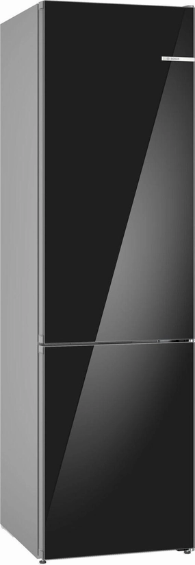 Bosch B24CB80ESB 800 Series Free-Standing Fridge-Freezer With Freezer At Bottom, Glass Door 24" Black Freestanding Refrigerators freestanding fridge freezer combo