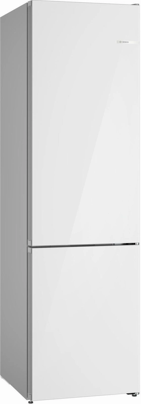 Bosch B24CB80ESW 800 Series Free-Standing Fridge-Freezer With Freezer At Bottom, Glass Door 24" White Freestanding Refrigerators freestanding fridge freezer combo