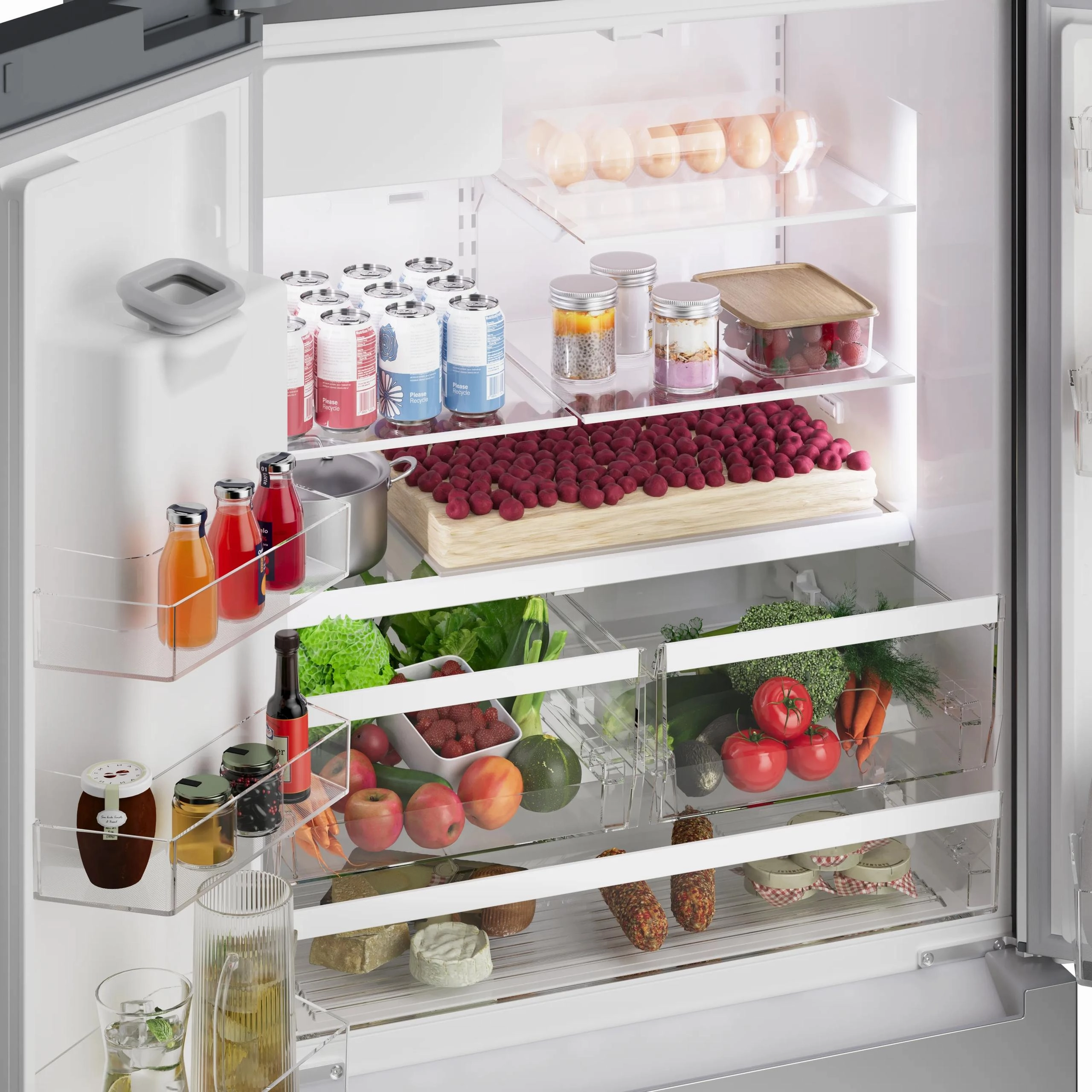 Bosch B36CD10ENS 100 Series French Door Bottom Mount Refrigerator 36" Stainless Steel (With Anti-Fingerprint), Total No Frost