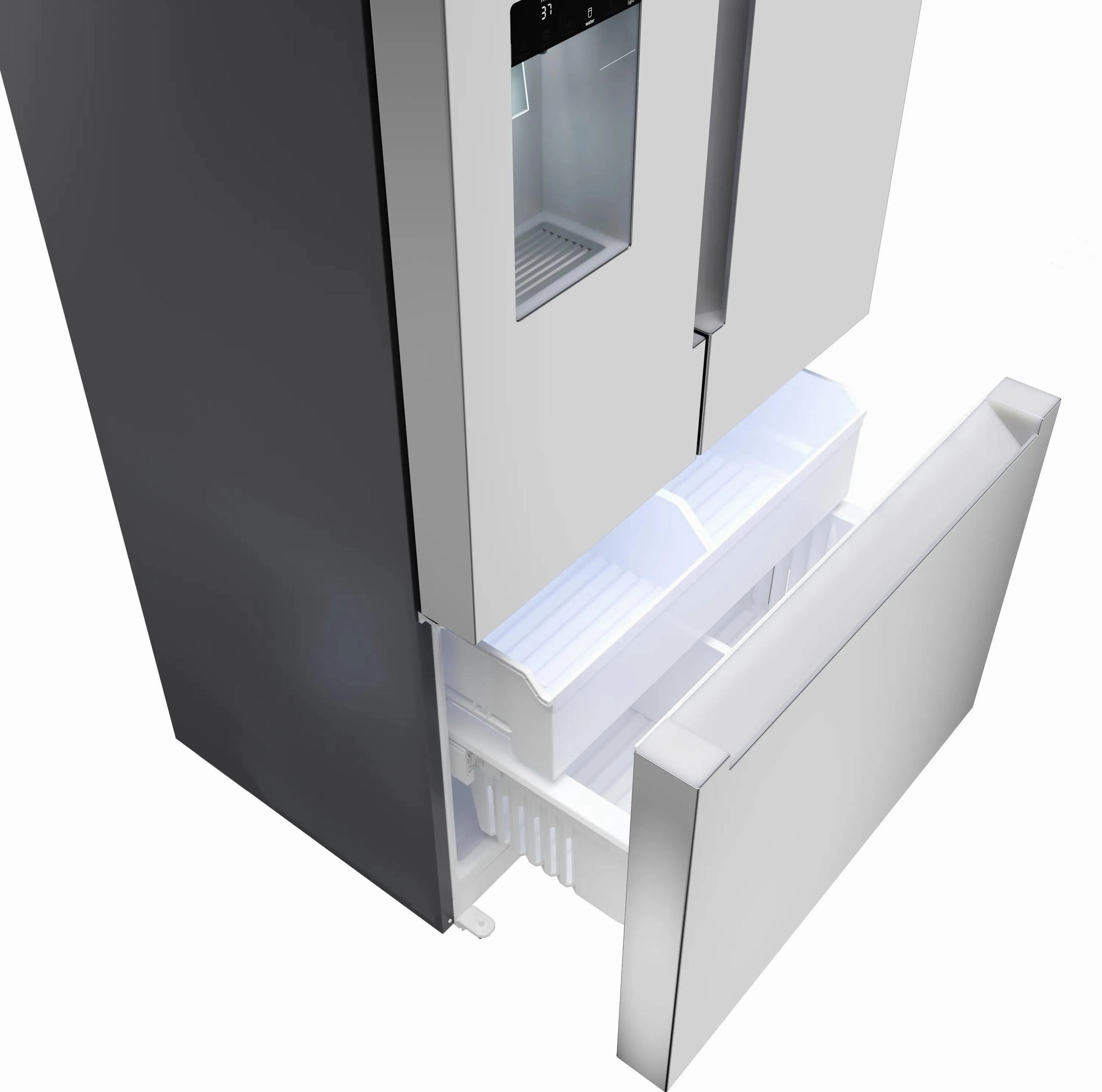 Bosch B36CD10ENS 100 Series French Door Bottom Mount Refrigerator 36" Stainless Steel (With Anti-Fingerprint), Total No Frost