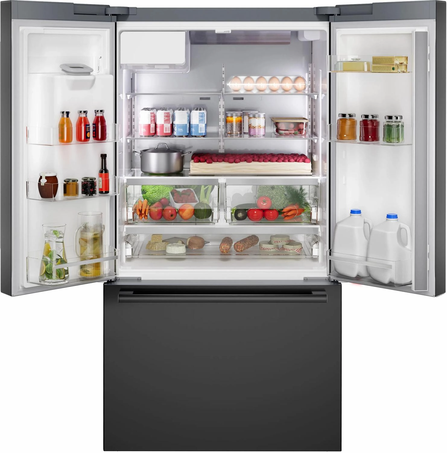 Bosch B36CD52SNB 500 Series French Door Bottom Mount Refrigerator 36" Black Stainless Steel, Total No Frost