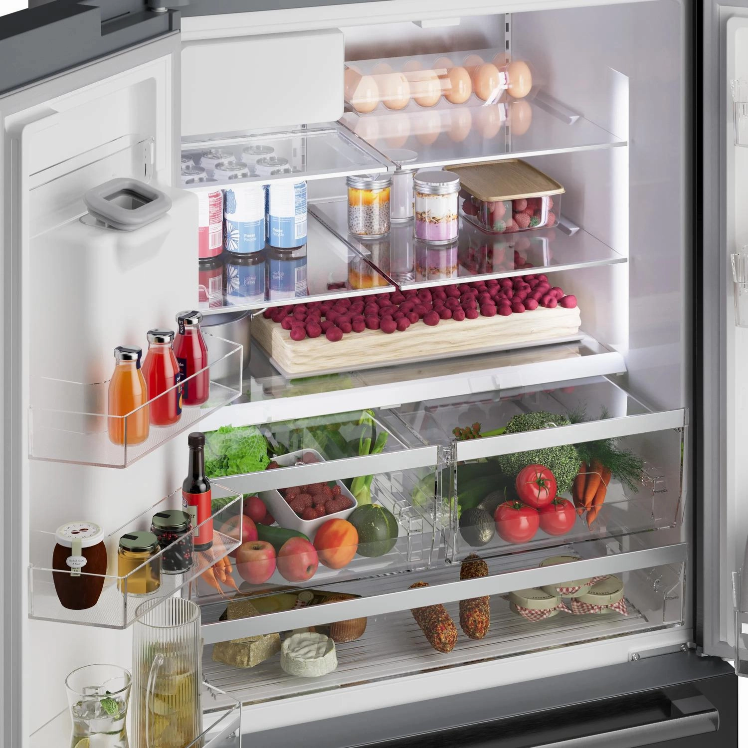 Bosch B36CD52SNB 500 Series French Door Bottom Mount Refrigerator 36" Black Stainless Steel, Total No Frost