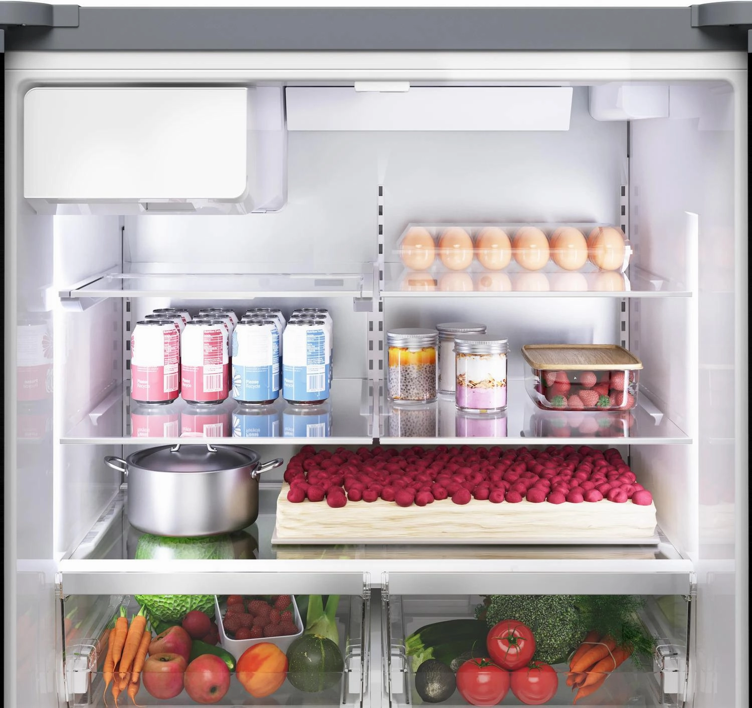 Bosch B36CD52SNB 500 Series French Door Bottom Mount Refrigerator 36" Black Stainless Steel, Total No Frost