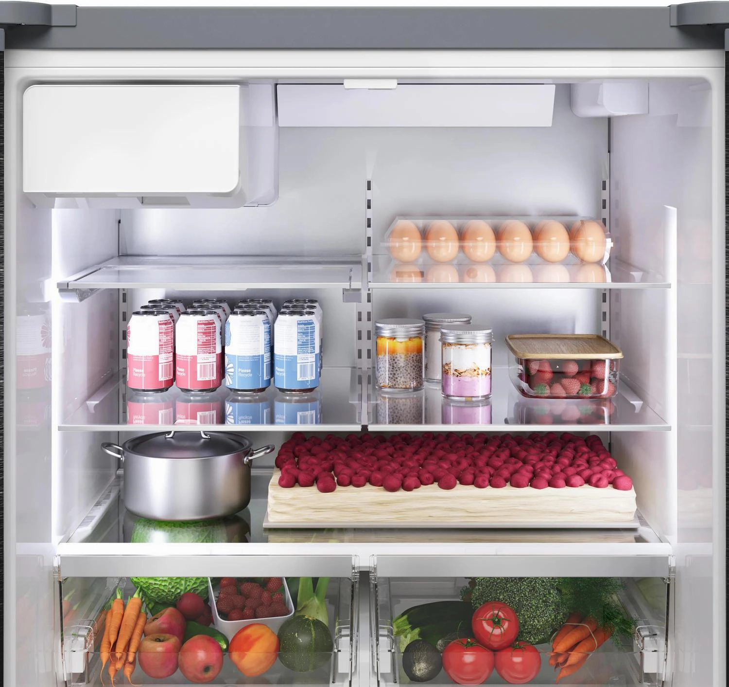 Bosch B36CD52SNS 500 Series French Door Bottom Mount Refrigerator 36" Stainless Steel (With Anti-Fingerprint), Total No Frost