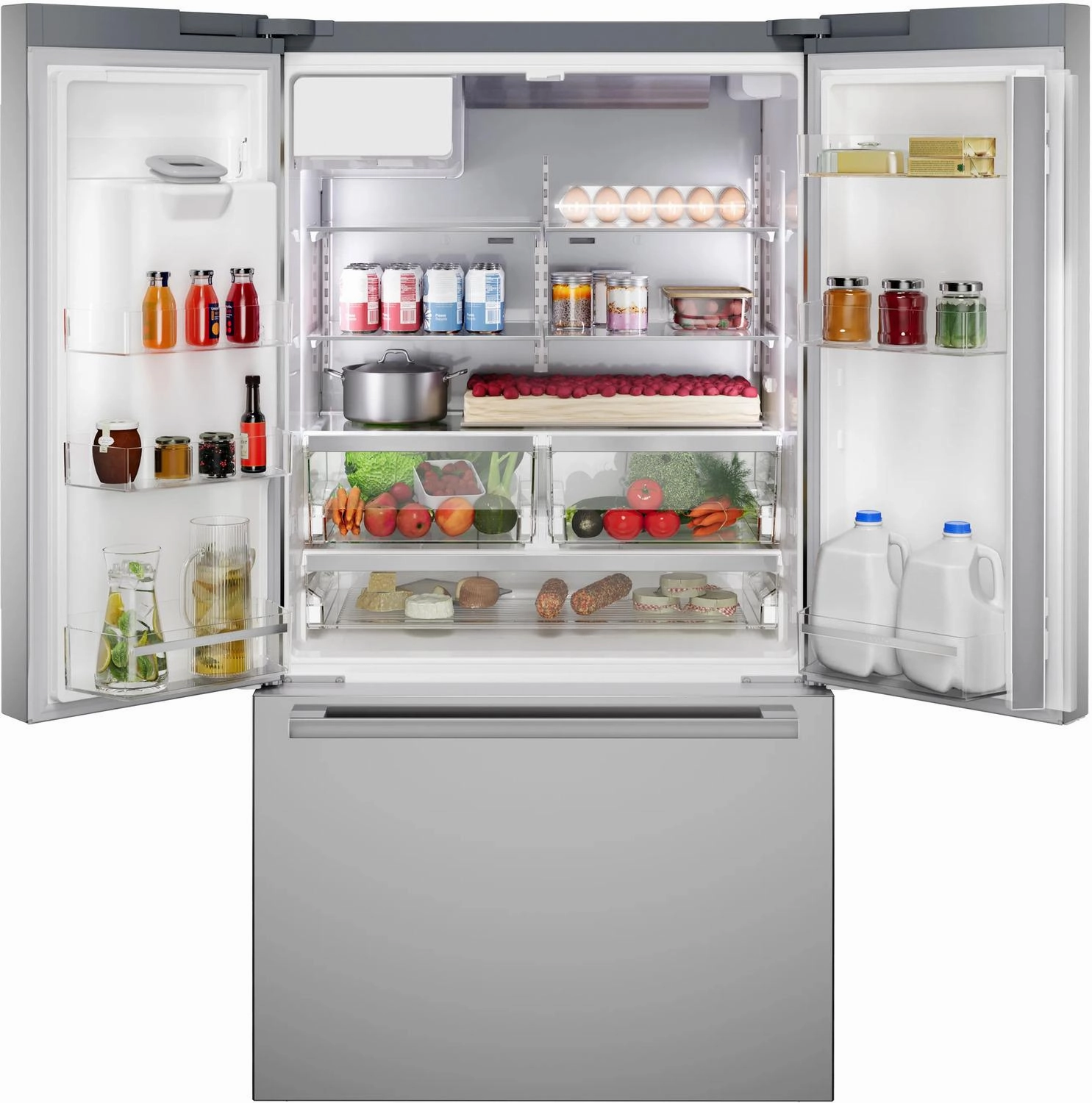 Bosch B36CD52SNS 500 Series French Door Bottom Mount Refrigerator 36" Stainless Steel (With Anti-Fingerprint), Total No Frost