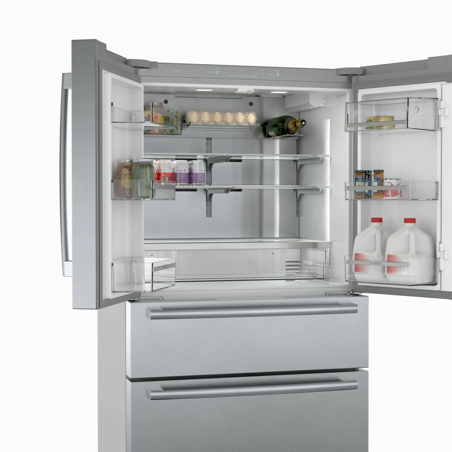 Bosch B36CL80SNS 800 Series French Door Bottom Mount Refrigerator 36'' Easy Clean Stainless Steel B36Cl80Sns