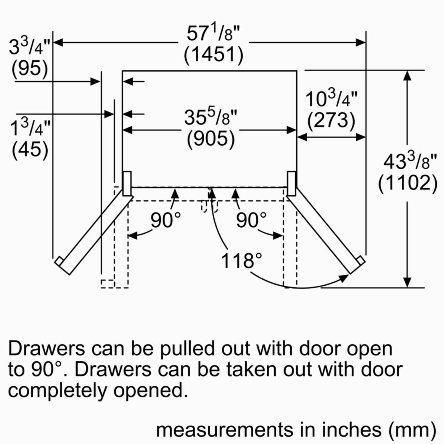 Bosch B36CL80SNS 800 Series French Door Bottom Mount Refrigerator 36'' Easy Clean Stainless Steel B36Cl80Sns