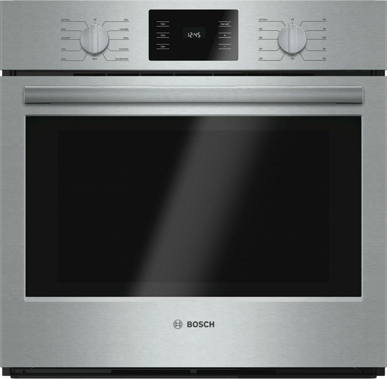 Bosch HBL5451UC 500 Series, 30", Single Wall Oven, Ss, Eu Convection, Knob Control Wall Ovens oven with smart temperature control