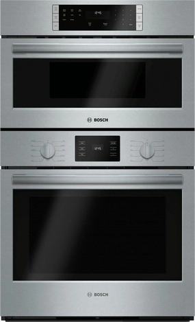 Bosch HBL57M52UC 500 Series, 30" Combo, Upper: Microwave, Lower: Eu Conv, Knob Control Wall Ovens 27 inch wall oven built-in