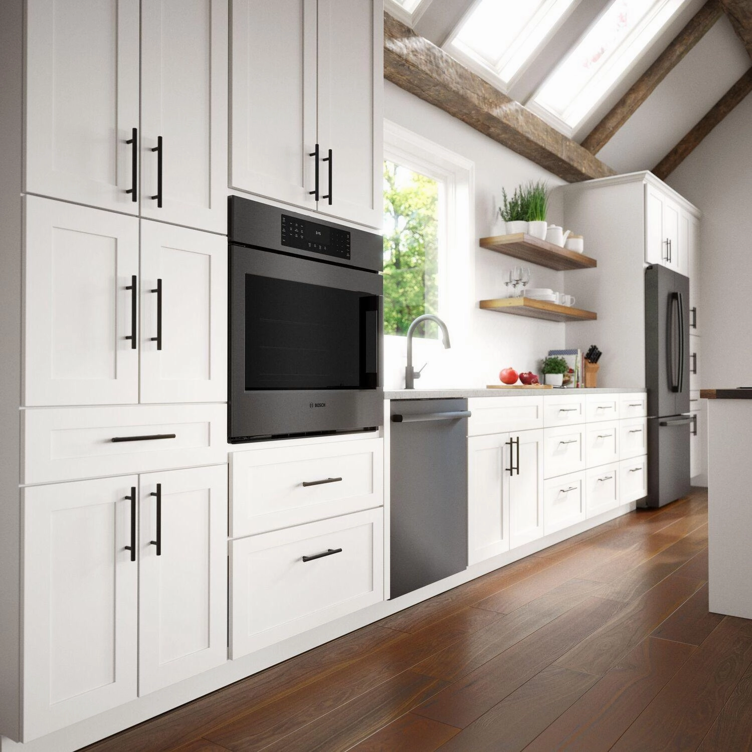 Bosch HBL8444LUC 800 Series Single Wall Oven 30'' Left Sideopening Door, Black Stainless Steel Hbl8444Luc
