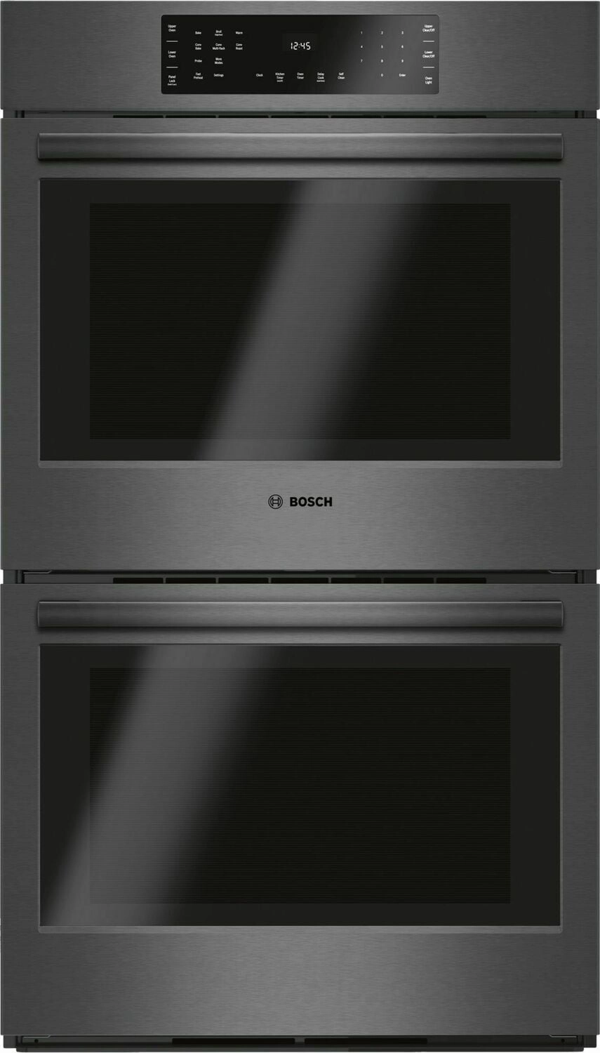Bosch HBL8642UC 800 Series Double Wall Oven 30'' Black Stainless Steel Hbl8642Uc Wall Ovens 27 inch wall oven built-in