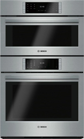 Bosch HSLP751UC Benchmark Series, 30" Combo, Upper: Steam Convection, Lower: Eu Conv, Tft Touch Control Wall Ovens oven with smart temperature control