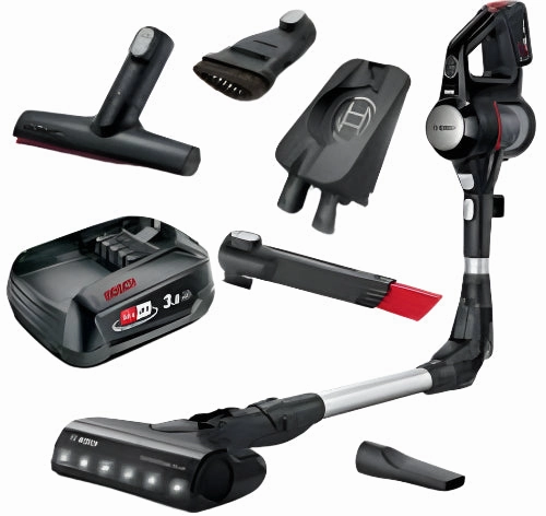 Bosch Rechargeable Upright Vacuum Cleaner Unlimited, 3Function, Black