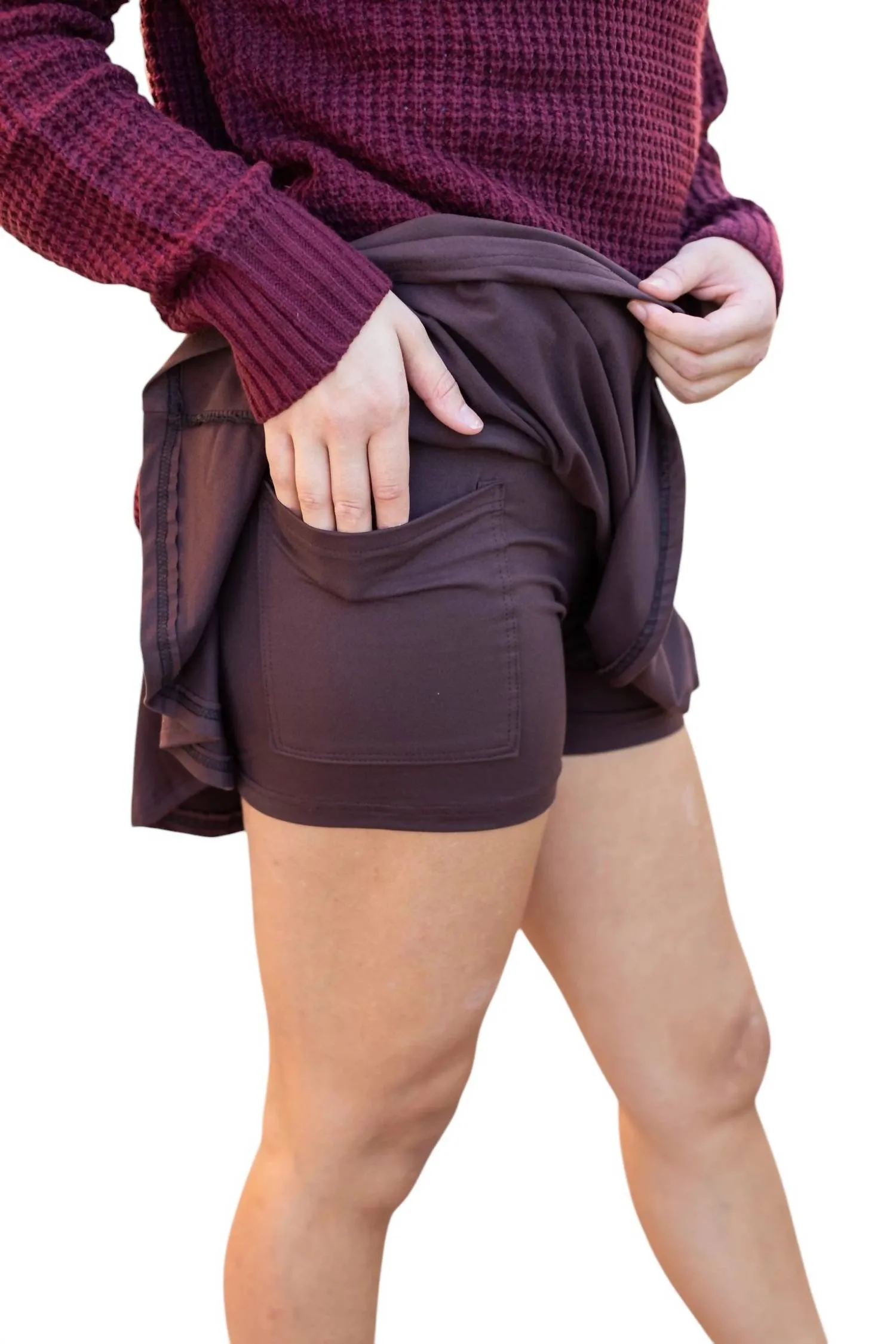 Britt Skort With Pocket In Brown