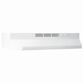 Broan 412101 Broan 21-Inch Ductless Under-Cabinet Range Hood, White Ventilation Range Hoods high suction kitchen exhaust hood