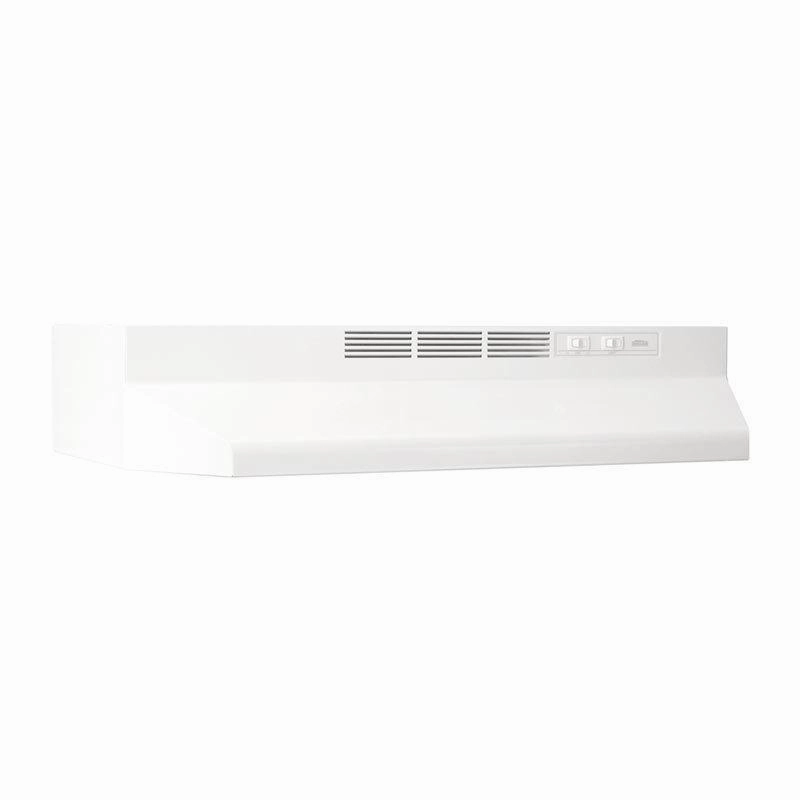 Broan 413001L 30" Ductless Under-Cabinet Range Hood With Light In White Ventilation Range Hoods high suction kitchen exhaust hood