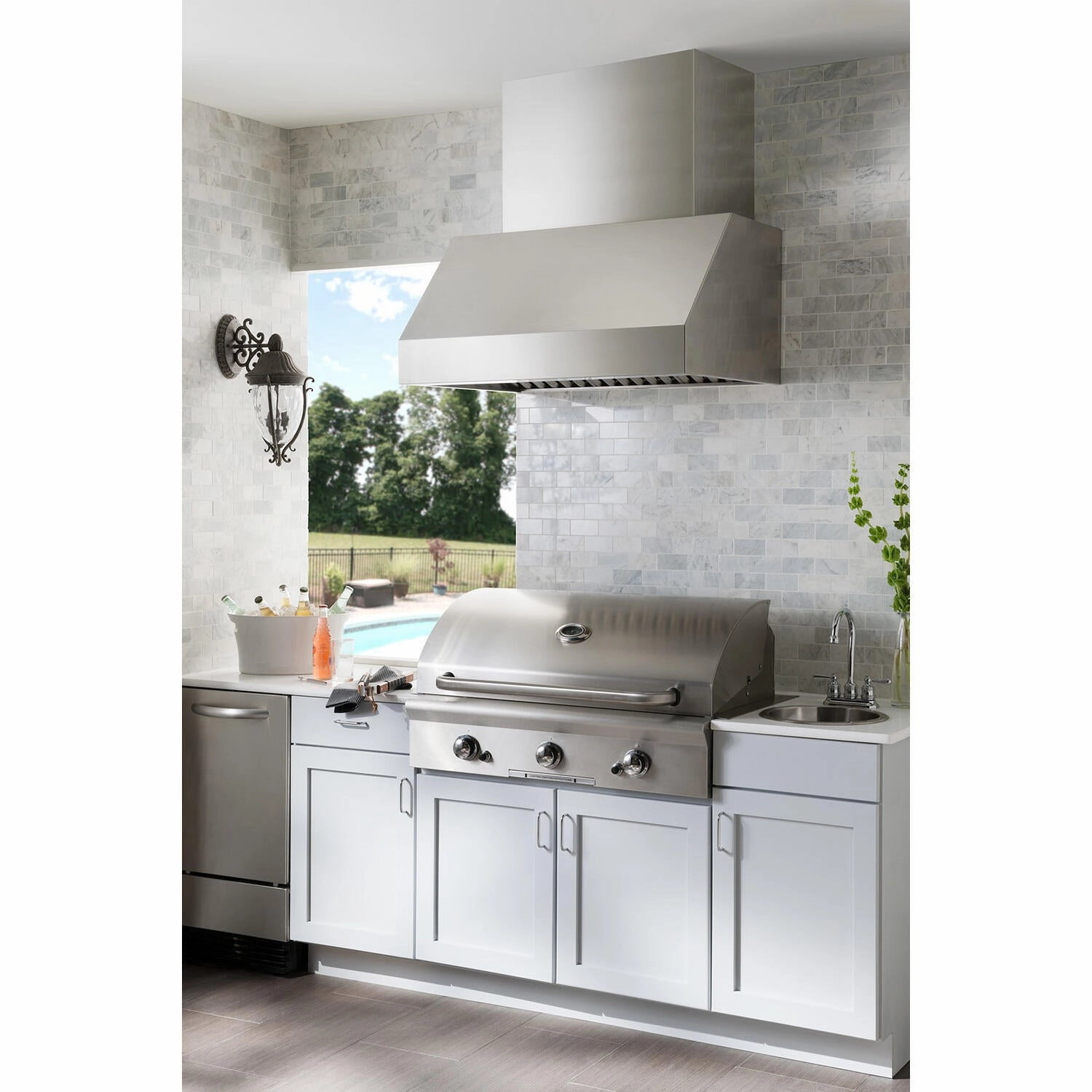 Broan EPD6142SS Broan 42-Inch Pro-Style Outdoor Range Hood, 1100 Cfm, Stainless Steel