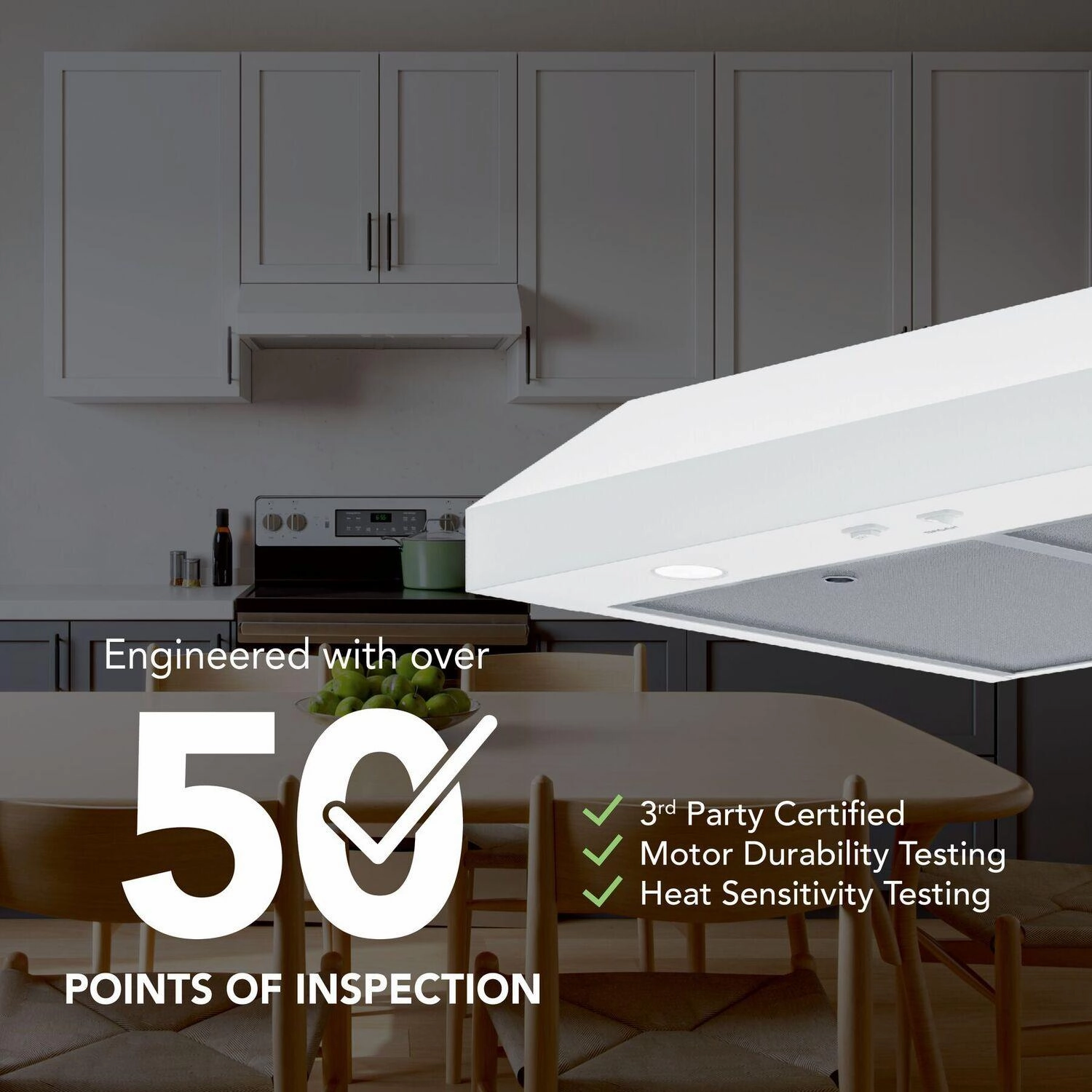 Broan GLA1303WW Broan-Nutone 30-Inch Under Cabinet Range Hood, Energy Star, 350 Max Blower Cfm, White