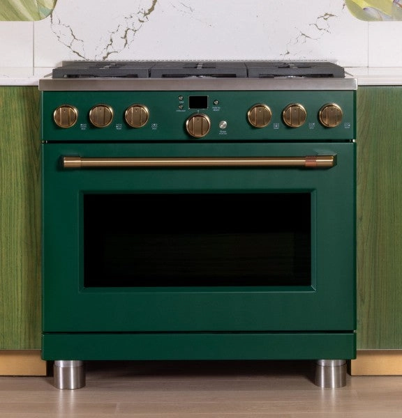 Caf? C2Y366P5TG2 Caf? 36" Smart Dual-Fuel Commercial-Style Range with 6 Burners (Natural Gas)