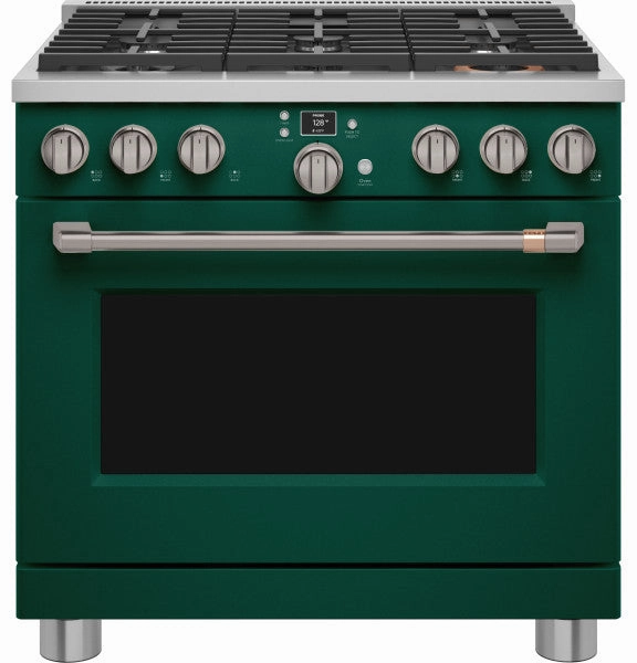 Caf? C2Y366P5TG2 Caf? 36" Smart Dual-Fuel Commercial-Style Range with 6 Burners (Natural Gas)