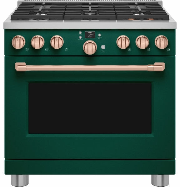 Caf? C2Y366P5TG2 Caf? 36" Smart Dual-Fuel Commercial-Style Range with 6 Burners (Natural Gas)