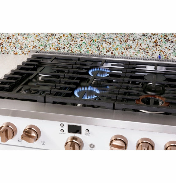Caf? C2Y366P5TG2 Caf? 36" Smart Dual-Fuel Commercial-Style Range with 6 Burners (Natural Gas)