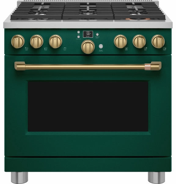Caf? C2Y366P5TG2 Caf? 36" Smart Dual-Fuel Commercial-Style Range with 6 Burners (Natural Gas)
