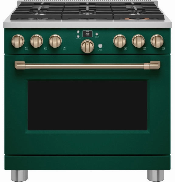Caf? C2Y366P5TG2 Caf? 36" Smart Dual-Fuel Commercial-Style Range with 6 Burners (Natural Gas)