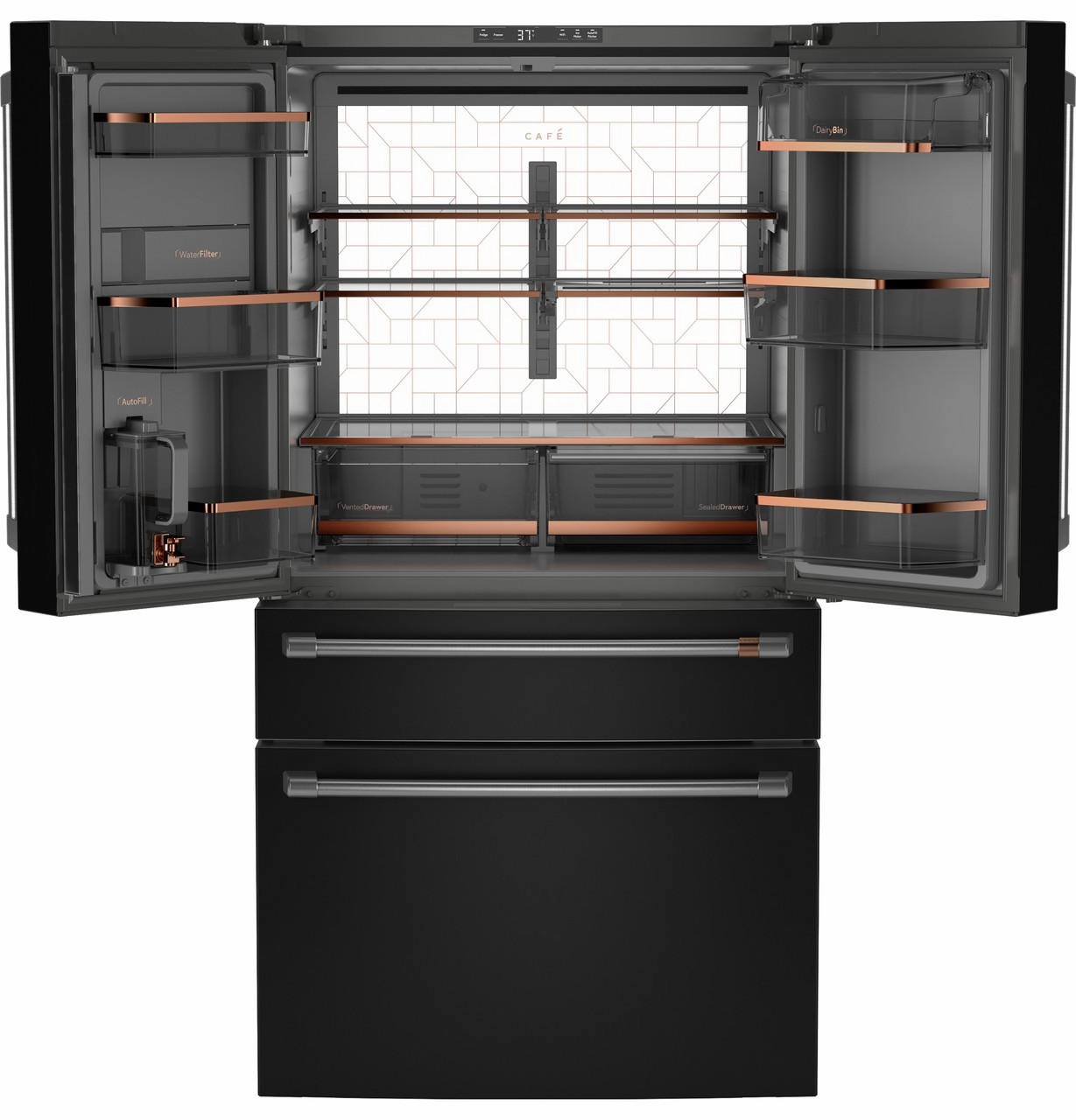 Cafe CGE29DP3TD1 Caf&#8482; Energy Star? 28.7 Cu. Ft. Smart 4-Door French-Door Refrigerator With Dual-Dispense Autofill Pitcher
