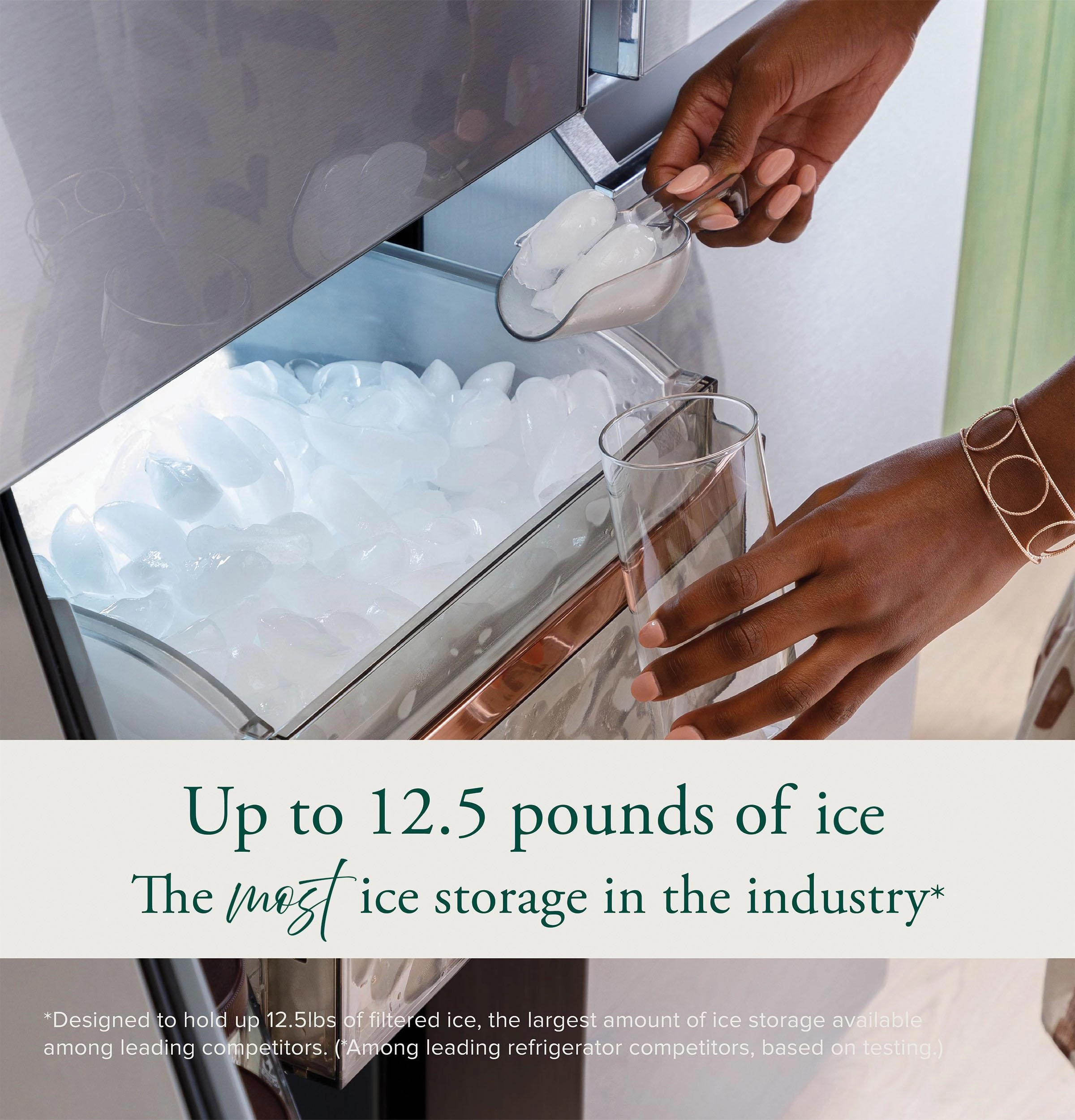 Cafe CHE23DM5WS5 Caf&#8482; Energy Star? 22.9 Cu. Ft. Smart Counter-Depth Quad-Door Refrigerator In Platinum Glass With Dual-Dispense Autofill Pitcher