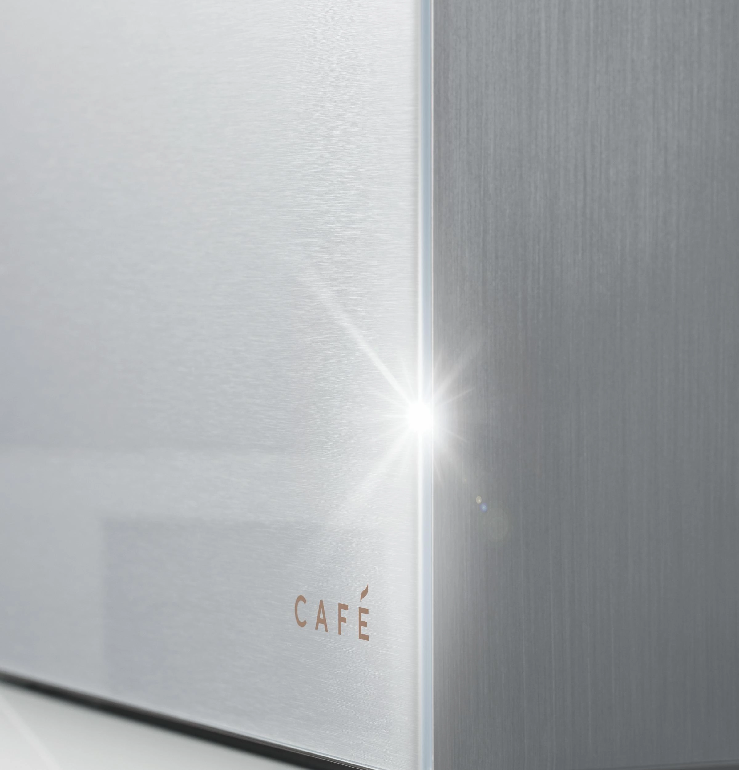 Cafe CHE23DM5WS5 Caf&#8482; Energy Star? 22.9 Cu. Ft. Smart Counter-Depth Quad-Door Refrigerator In Platinum Glass With Dual-Dispense Autofill Pitcher