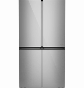 Cafe CHE23DM5WS5 Caf&#8482; Energy Star? 22.9 Cu. Ft. Smart Counter-Depth Quad-Door Refrigerator In Platinum Glass With Dual-Dispense Autofill Pitcher Freestanding Refrigerators freestanding fridge freezer combo