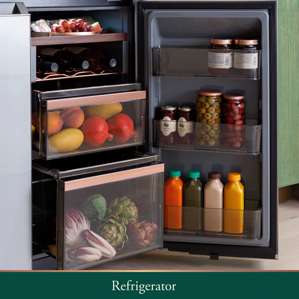 Cafe CHE23DM5WS5 Caf&#8482; Energy Star? 22.9 Cu. Ft. Smart Counter-Depth Quad-Door Refrigerator In Platinum Glass With Dual-Dispense Autofill Pitcher