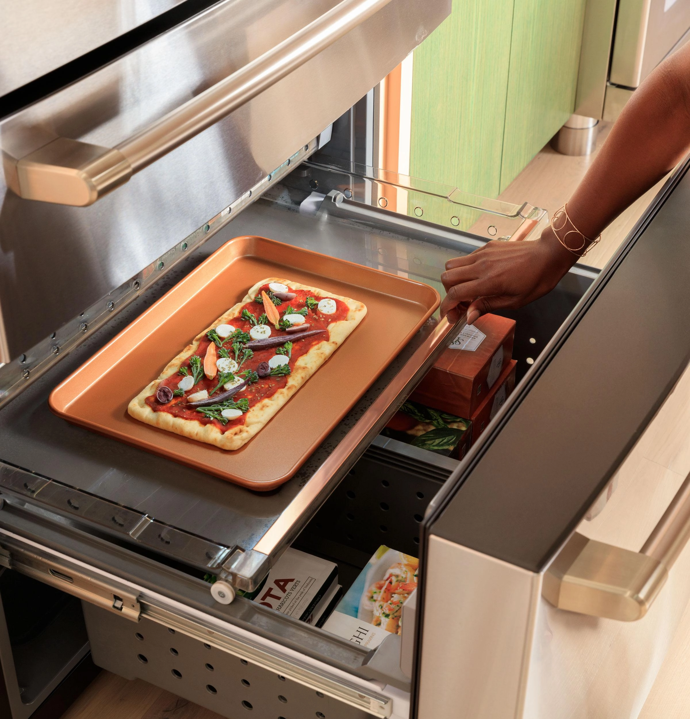 Cafe CJE23DP2WS1 Caf&#8482; Energy Star? 23.2 Cu. Ft. Smart Counter-Depth 4-Door French-Door Refrigerator With Dual-Dispense Autofill Pitcher