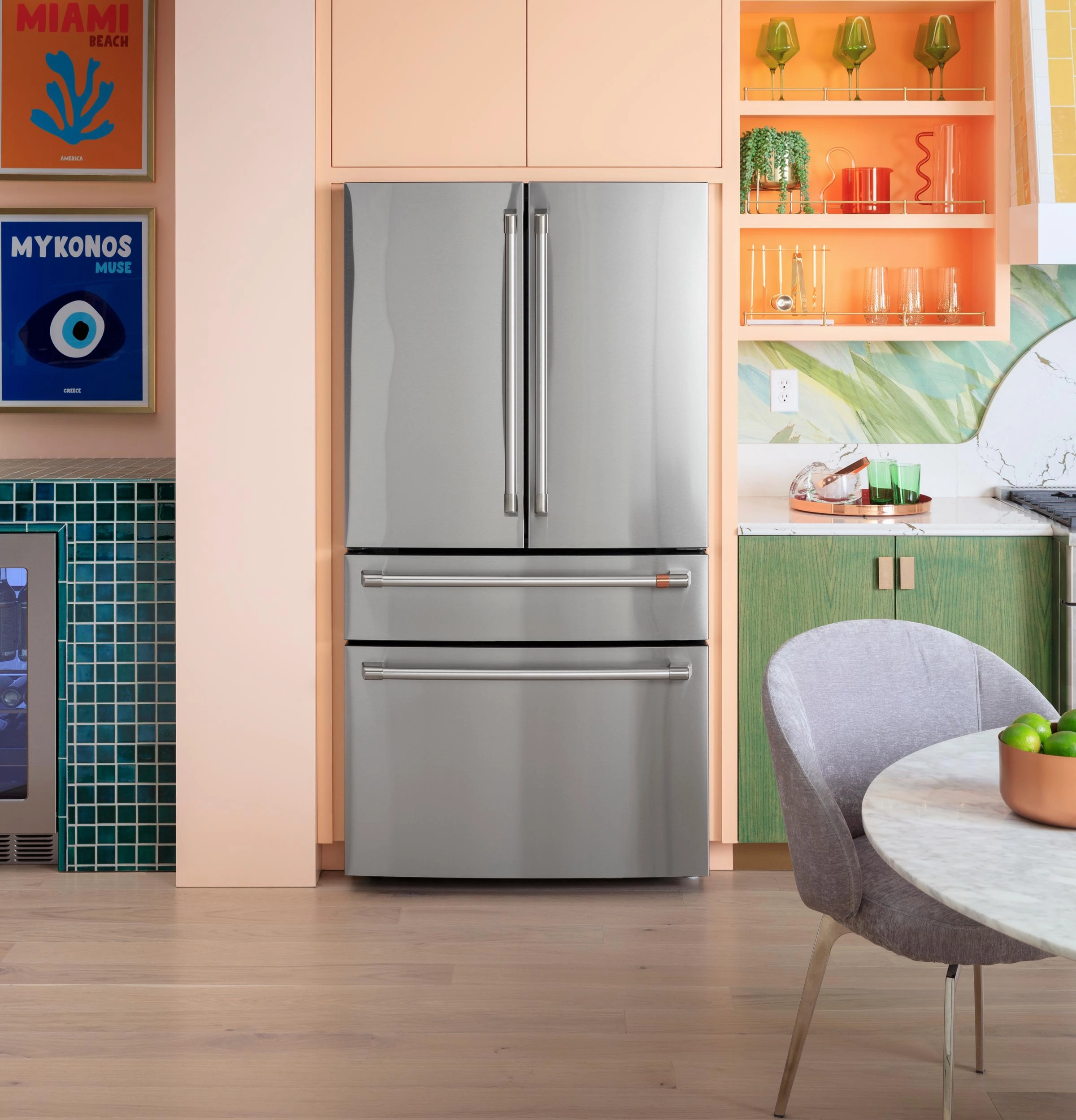 Cafe CJE23DP2WS1 Caf&#8482; Energy Star? 23.2 Cu. Ft. Smart Counter-Depth 4-Door French-Door Refrigerator With Dual-Dispense Autofill Pitcher
