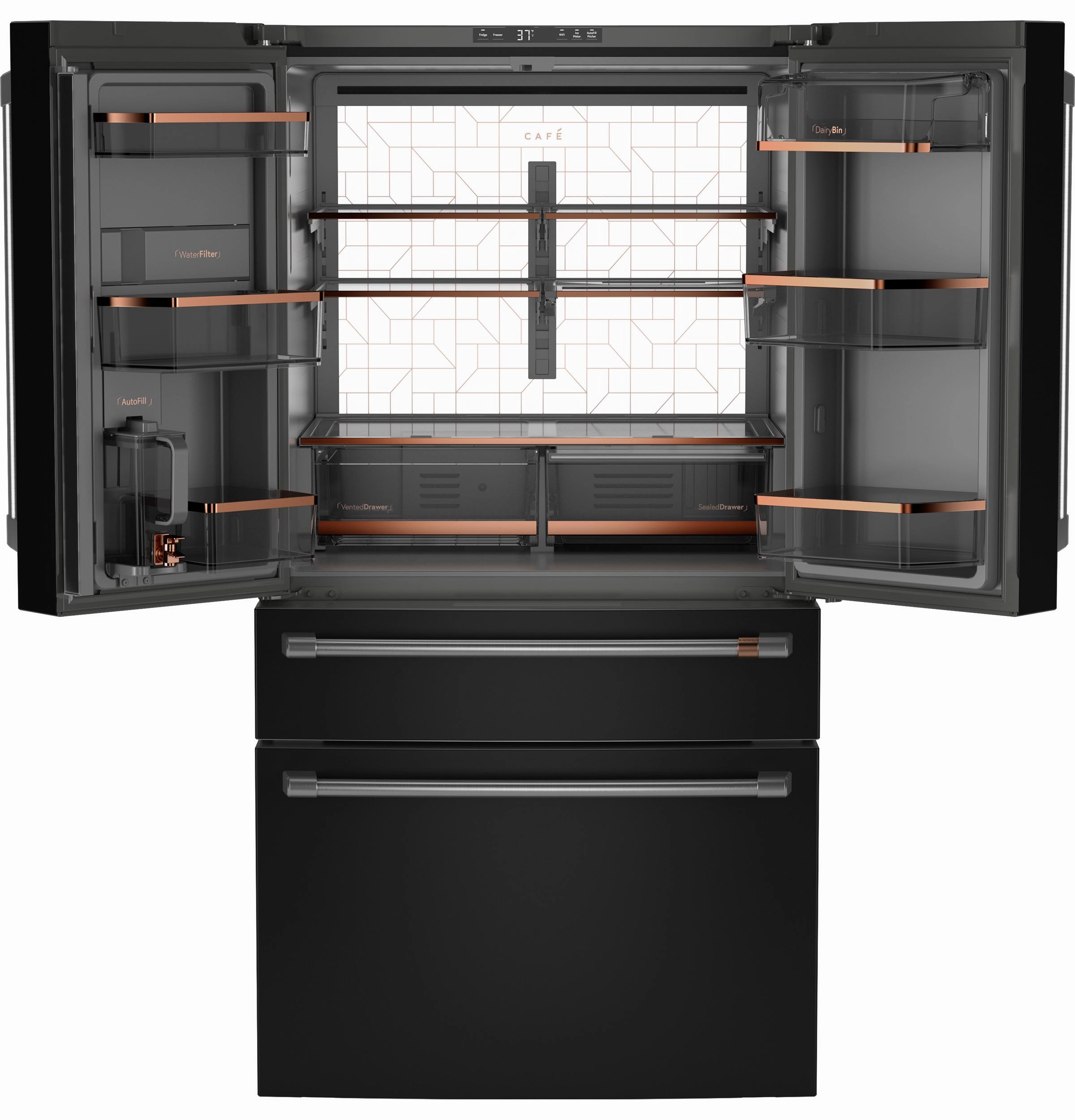 Cafe CJE23DP3WD1 Caf&#8482; Energy Star? 23.2 Cu. Ft. Smart Counter-Depth 4-Door French-Door Refrigerator With Dual-Dispense Autofill Pitcher