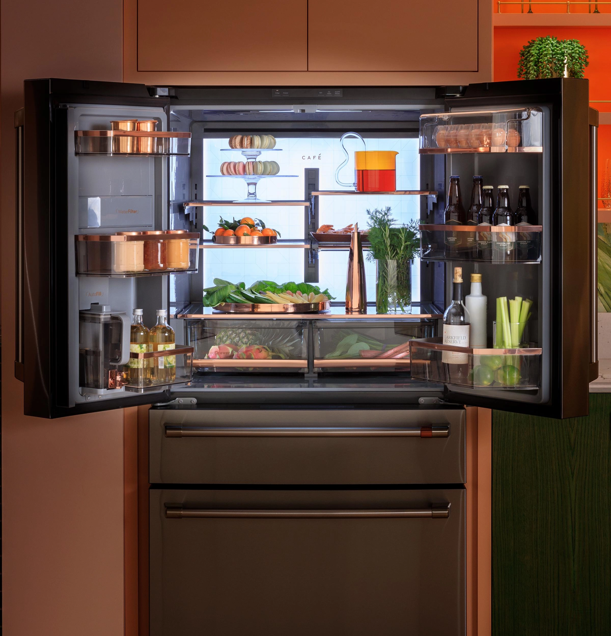 Cafe CJE23DP3WD1 Caf&#8482; Energy Star? 23.2 Cu. Ft. Smart Counter-Depth 4-Door French-Door Refrigerator With Dual-Dispense Autofill Pitcher