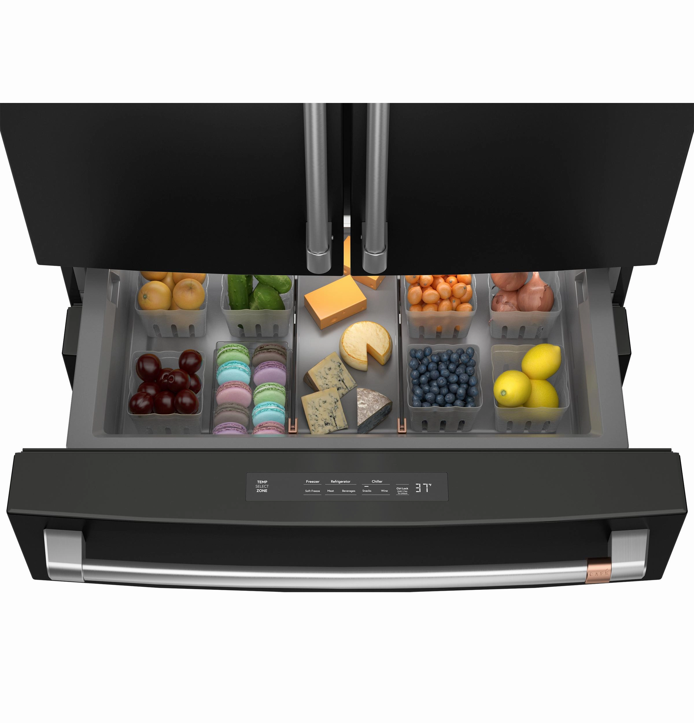 Cafe CJE23DP3WD1 Caf&#8482; Energy Star? 23.2 Cu. Ft. Smart Counter-Depth 4-Door French-Door Refrigerator With Dual-Dispense Autofill Pitcher