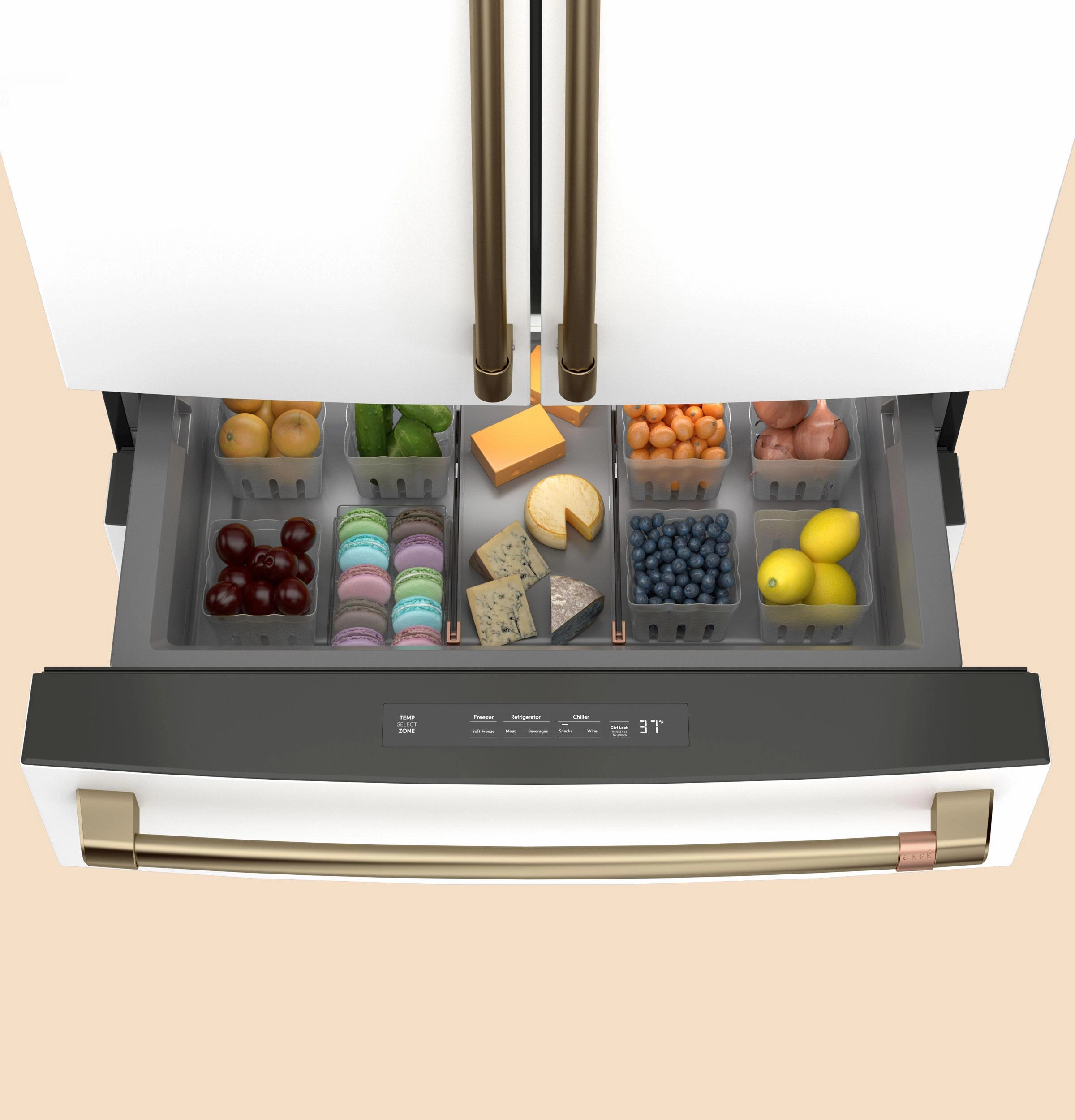 Cafe CJE23DP3WD1 Caf&#8482; Energy Star? 23.2 Cu. Ft. Smart Counter-Depth 4-Door French-Door Refrigerator With Dual-Dispense Autofill Pitcher