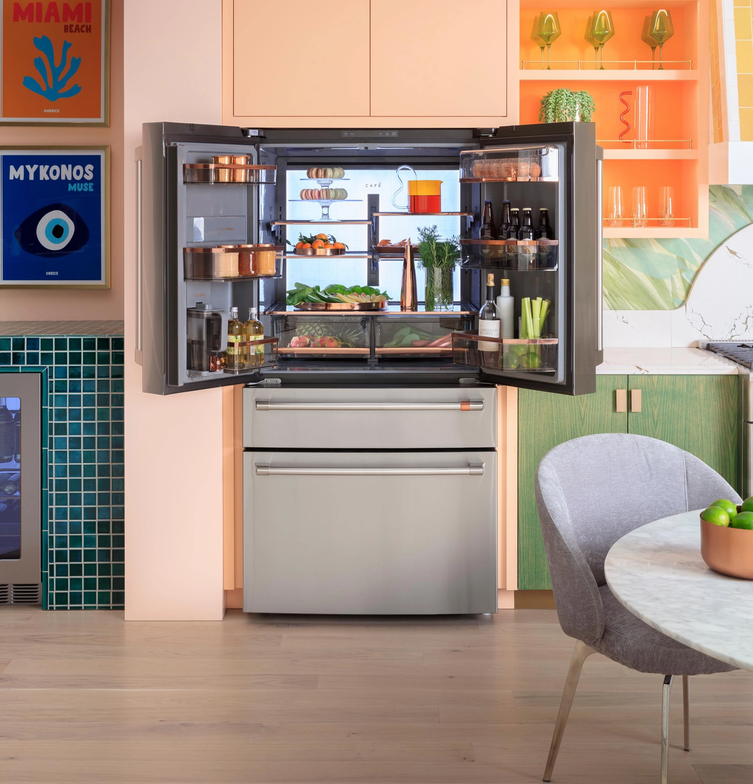 Cafe CJE23DP3WD1 Caf&#8482; Energy Star? 23.2 Cu. Ft. Smart Counter-Depth 4-Door French-Door Refrigerator With Dual-Dispense Autofill Pitcher