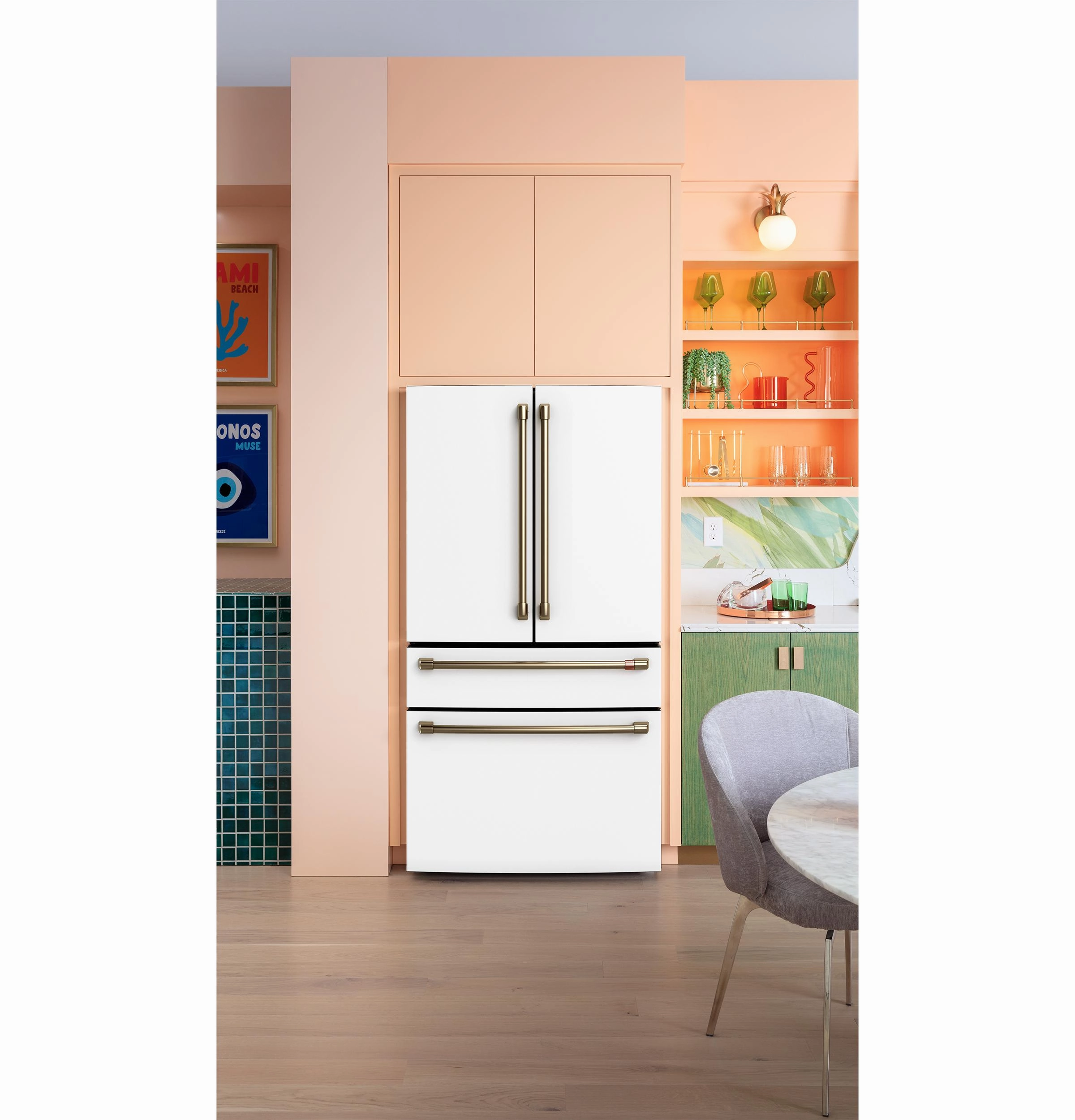 Cafe CJE23DP4WW2 Caf&#8482; Energy Star? 23.2 Cu. Ft. Smart Counter-Depth 4-Door French-Door Refrigerator With Dual-Dispense Autofill Pitcher