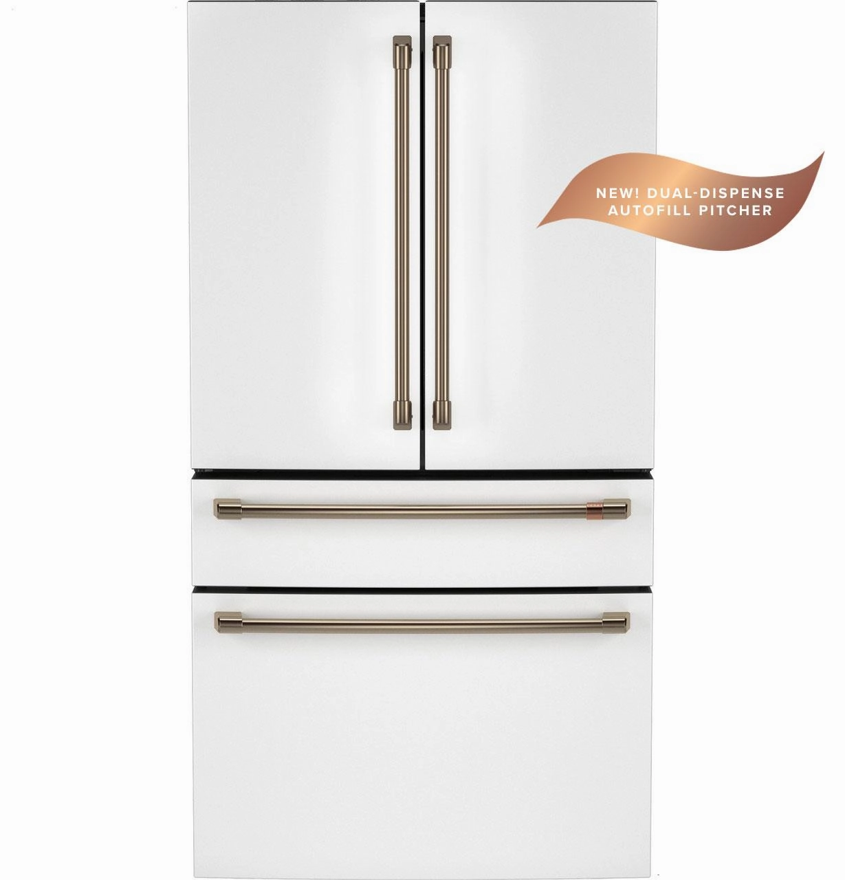 Cafe CJE23DP4WW2 Caf&#8482; Energy Star? 23.2 Cu. Ft. Smart Counter-Depth 4-Door French-Door Refrigerator With Dual-Dispense Autofill Pitcher Freestanding Refrigerators freestanding fridge freezer combo