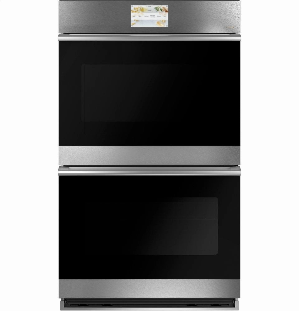 Cafe CTD70DM2NS5 Caf 30" Smart Double Wall Oven With Convection In Platinum Glass Wall Ovens 27 inch wall oven built-in