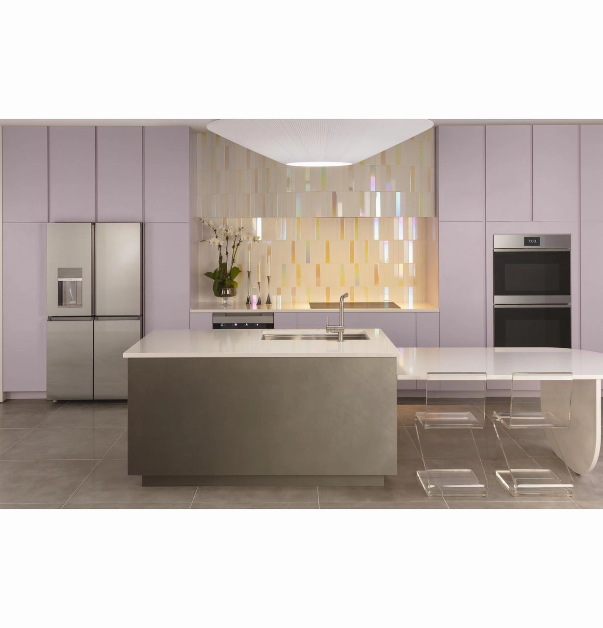 Cafe CTD90DM2NS5 Caf&#8482; Minimal Series 30" Smart Built-In Convection Double Wall Oven In Platinum Glass