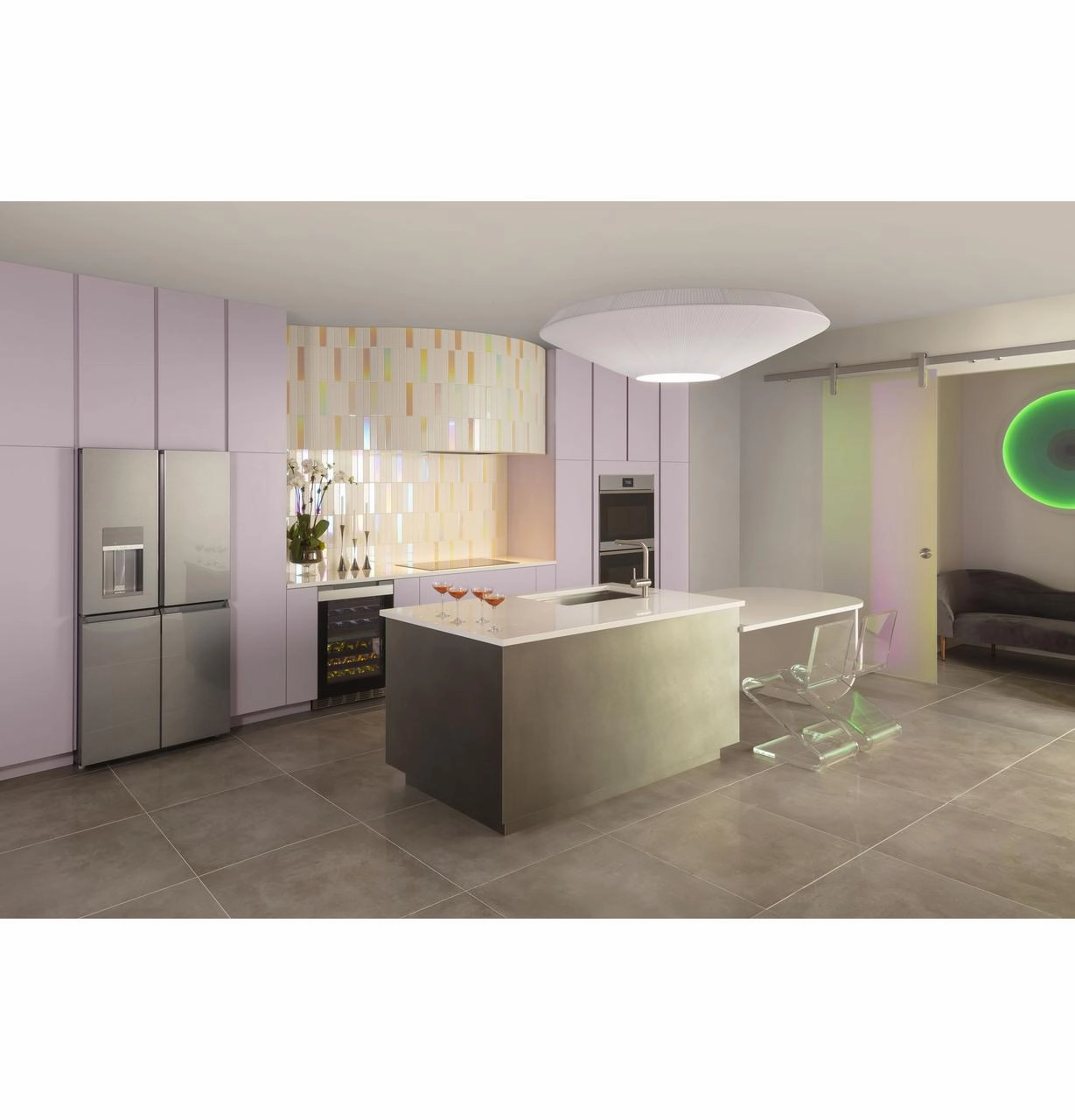 Cafe CTD90DM2NS5 Caf&#8482; Minimal Series 30" Smart Built-In Convection Double Wall Oven In Platinum Glass