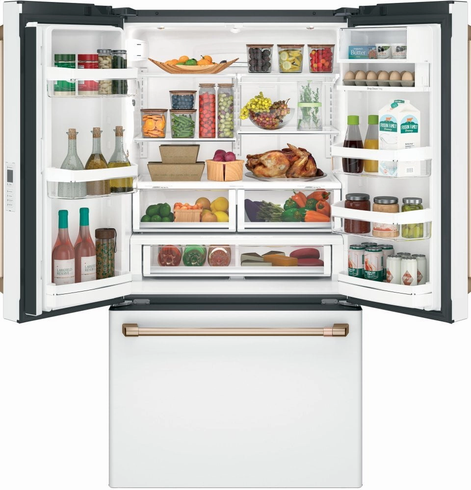 Cafe CWE23SP4MW2 Caf Energy Star? 23.1 Cu. Ft. Smart Counter-Depth French-Door Refrigerator
