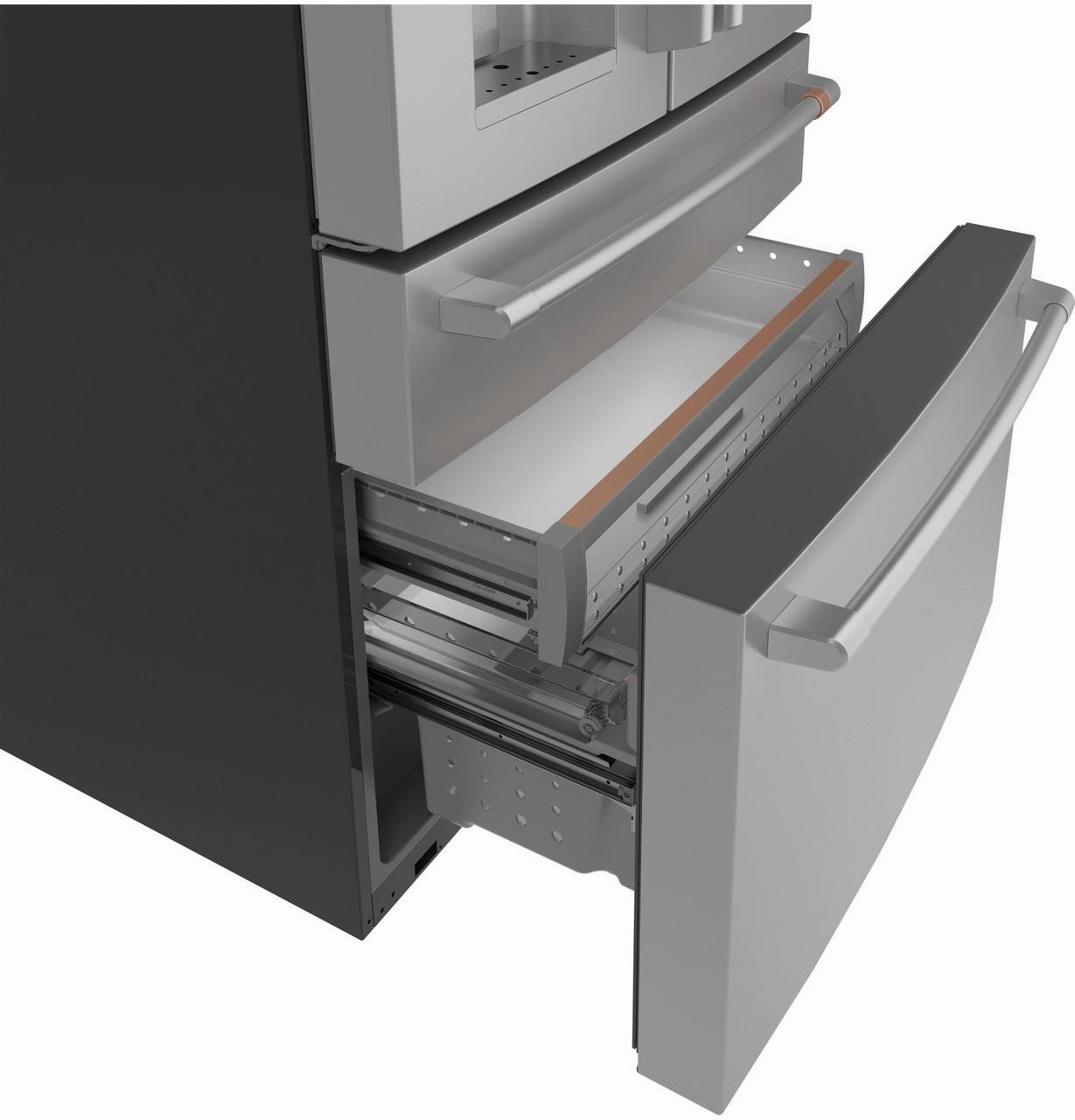 Cafe CXE22DP2PS1 Caf&#8482; Energy Star? 22.3 Cu. Ft. Smart Counter-Depth 4-Door French-Door Refrigerator