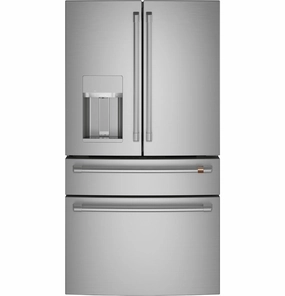 Cafe CXE22DP2PS1 Caf&#8482; Energy Star? 22.3 Cu. Ft. Smart Counter-Depth 4-Door French-Door Refrigerator Freestanding Refrigerators freestanding fridge freezer combo