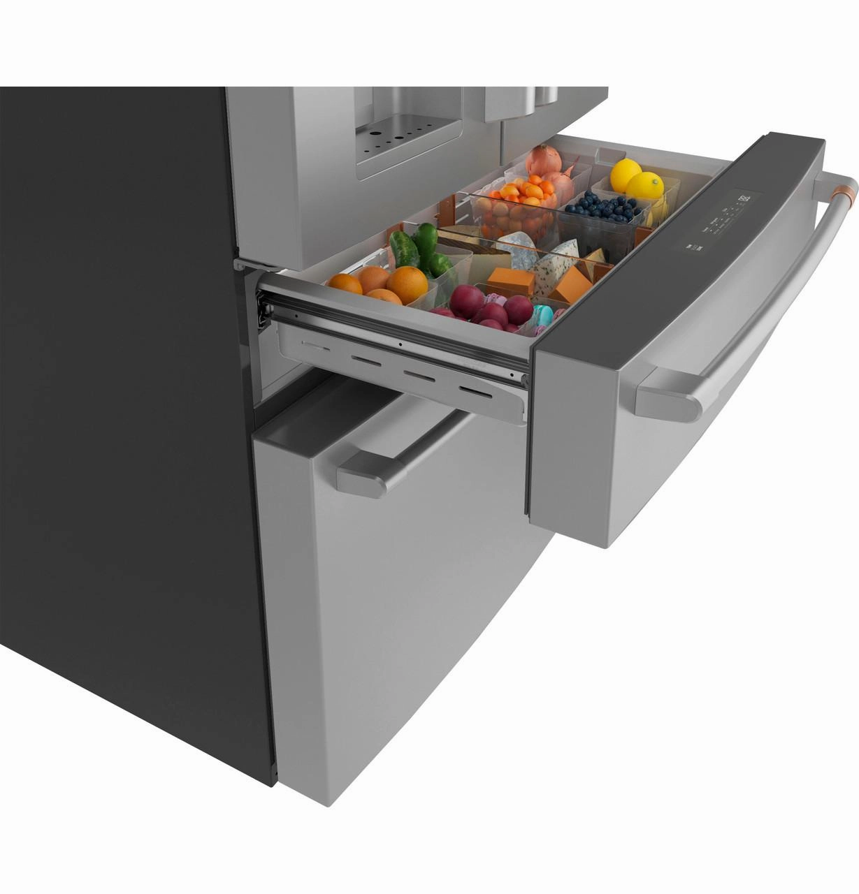 Cafe CXE22DP2PS1 Caf&#8482; Energy Star? 22.3 Cu. Ft. Smart Counter-Depth 4-Door French-Door Refrigerator