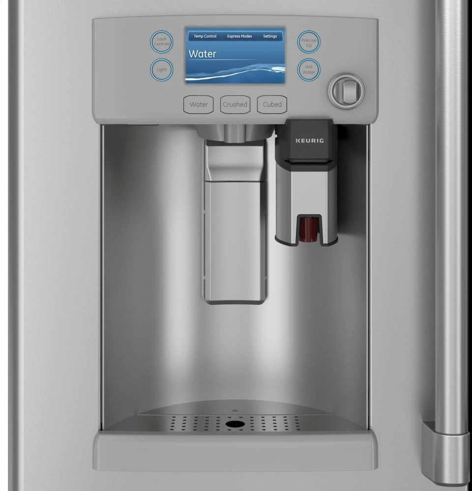Cafe CYE22UP2MS1 Caf Energy Star? 22.1 Cu. Ft. Smart Counter-Depth French-Door Refrigerator With Keurig? K-Cup? Brewing System